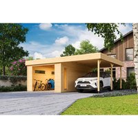 LASITA MAJA Blockgarage »Bahamas«, BxT: 820 x 560 cm (Außenmaß), Holz – braun LASITA MAJA Blockgarage »Bahamas«, BxT: 820 x 560 cm (Außenmaß), Holz – braun