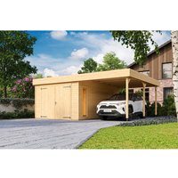 LASITA MAJA Blockgarage »Bahamas«, BxT: 820 x 560 cm (Außenmaß), Holz – braun LASITA MAJA Blockgarage »Bahamas«, BxT: 820 x 560 cm (Außenmaß), Holz – braun