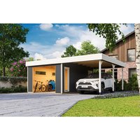 LASITA MAJA Blockgarage »Bahamas«, BxT: 680 x 560 cm (Außenmaß), Holz – grau LASITA MAJA Blockgarage »Bahamas«, BxT: 680 x 560 cm (Außenmaß), Holz – grau