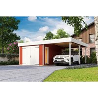 LASITA MAJA Blockgarage »Bahamas«, BxT: 820 x 560 cm (Außenmaß), Holz – rot LASITA MAJA Blockgarage »Bahamas«, BxT: 820 x 560 cm (Außenmaß), Holz – rot
