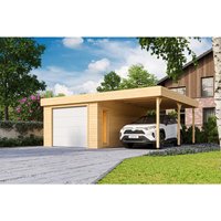 LASITA MAJA Blockgarage »Bahamas«, BxT: 820 x 560 cm (Außenmaß), Holz – braun LASITA MAJA Blockgarage »Bahamas«, BxT: 820 x 560 cm (Außenmaß), Holz – braun