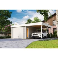 LASITA MAJA Blockgarage »Bahamas«, BxT: 820 x 560 cm (Außenmaß), Holz – grau LASITA MAJA Blockgarage »Bahamas«, BxT: 820 x 560 cm (Außenmaß), Holz – grau