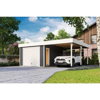 LASITA MAJA Blockgarage »Bahamas«, BxT: 820 x 560 cm (Außenmaß), Holz – grau LASITA MAJA Blockgarage »Bahamas«, BxT: 820 x 560 cm (Außenmaß), Holz – grau