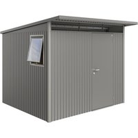 BIOHORT Gerätehaus »AvantGarde«, BxHxT: 260 x 218 x 260 cm (Aufstellmaße), Stahl – grau BIOHORT Gerätehaus »AvantGarde«, BxHxT: 260 x 218 x 260 cm (Aufstellmaße), Stahl – grau