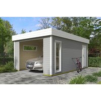 LASITA MAJA Blockgarage »Bahamas«, B: 820 cm (Außenmaß), Holz – grau LASITA MAJA Blockgarage »Bahamas«, B: 820 cm (Außenmaß), Holz – grau