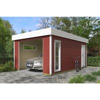 LASITA MAJA Blockgarage »Bahamas«, B: 820 cm (Außenmaß), Holz – rot LASITA MAJA Blockgarage »Bahamas«, B: 820 cm (Außenmaß), Holz – rot
