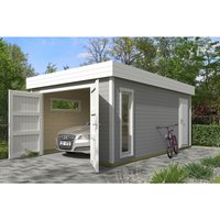 LASITA MAJA Blockgarage »Bahamas«, B: 820 cm (Außenmaß), Holz – grau LASITA MAJA Blockgarage »Bahamas«, B: 820 cm (Außenmaß), Holz – grau