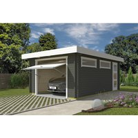 LASITA MAJA Blockgarage »Canberra«, BxT: 422,7 x 600 cm (Außenmaß), Holz – gruen LASITA MAJA Blockgarage »Canberra«, BxT: 422,7 x 600 cm (Außenmaß), Holz – gruen