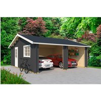 LASITA MAJA Blockgarage »Falkland«, BxT: 628,6 x 635 cm (Außenmaß), Holz – grau LASITA MAJA Blockgarage »Falkland«, BxT: 628,6 x 635 cm (Außenmaß), Holz – grau