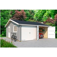 LASITA MAJA Blockgarage »Falkland«, BxT: 628,6 x 635 cm (Außenmaß), Holz – grau LASITA MAJA Blockgarage »Falkland«, BxT: 628,6 x 635 cm (Außenmaß), Holz – grau