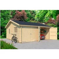 LASITA MAJA Blockgarage »Falkland«, BxT: 628,6 x 635 cm (Außenmaß), Holz – braun LASITA MAJA Blockgarage »Falkland«, BxT: 628,6 x 635 cm (Außenmaß), Holz – braun