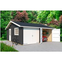 LASITA MAJA Blockgarage »Falkland«, BxT: 628,6 x 635 cm (Außenmaß), Holz – grau LASITA MAJA Blockgarage »Falkland«, BxT: 628,6 x 635 cm (Außenmaß), Holz – grau