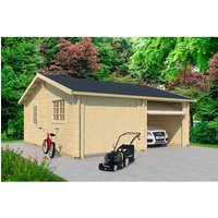 LASITA MAJA Blockgarage »Falkland«, BxT: 628,6 x 635 cm (Außenmaß), Holz – braun LASITA MAJA Blockgarage »Falkland«, BxT: 628,6 x 635 cm (Außenmaß), Holz – braun