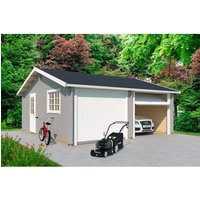 LASITA MAJA Blockgarage »Falkland«, BxT: 628,6 x 635 cm (Außenmaß), Holz – grau LASITA MAJA Blockgarage »Falkland«, BxT: 628,6 x 635 cm (Außenmaß), Holz – grau