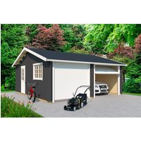 LASITA MAJA Blockgarage »Falkland«, BxT: 628,6 x 635 cm (Außenmaß), Holz – grau LASITA MAJA Blockgarage »Falkland«, BxT: 628,6 x 635 cm (Außenmaß), Holz – grau