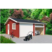 LASITA MAJA Blockgarage »Falkland«, BxT: 628,6 x 635 cm (Außenmaß), Holz – rot LASITA MAJA Blockgarage »Falkland«, BxT: 628,6 x 635 cm (Außenmaß), Holz – rot