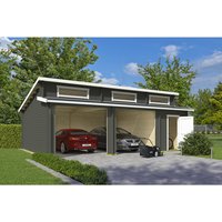 LASITA MAJA Blockgarage »Hawaii«, BxT: 820 x 579,6 cm (Außenmaß), Holz – gruen LASITA MAJA Blockgarage »Hawaii«, BxT: 820 x 579,6 cm (Außenmaß), Holz – gruen