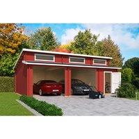 LASITA MAJA Blockgarage »Hawaii«, BxT: 820 x 579,6 cm (Außenmaß), Holz – rot LASITA MAJA Blockgarage »Hawaii«, BxT: 820 x 579,6 cm (Außenmaß), Holz – rot