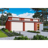 LASITA MAJA Blockgarage »Hawaii«, BxT: 820 x 579,6 cm (Außenmaß), Holz – rot LASITA MAJA Blockgarage »Hawaii«, BxT: 820 x 579,6 cm (Außenmaß), Holz – rot