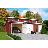 LASITA MAJA Blockgarage »Hawaii«, BxT: 820 x 579,6 cm (Außenmaß), Holz – rot LASITA MAJA Blockgarage »Hawaii«, BxT: 820 x 579,6 cm (Außenmaß), Holz – rot