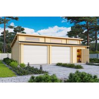 LASITA MAJA Blockgarage »Hawaii«, BxT: 820 x 579,6 cm (Außenmaß), Holz – braun LASITA MAJA Blockgarage »Hawaii«, BxT: 820 x 579,6 cm (Außenmaß), Holz – braun