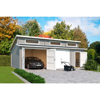 LASITA MAJA Blockgarage »Hawaii«, BxT: 820 x 579,6 cm (Außenmaß), Holz – grau LASITA MAJA Blockgarage »Hawaii«, BxT: 820 x 579,6 cm (Außenmaß), Holz – grau