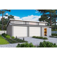 LASITA MAJA Blockgarage »Hawaii«, BxT: 820 x 579,6 cm (Außenmaß), Holz – grau LASITA MAJA Blockgarage »Hawaii«, BxT: 820 x 579,6 cm (Außenmaß), Holz – grau