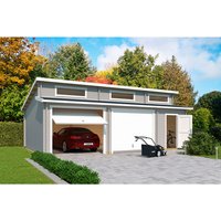 LASITA MAJA Blockgarage »Hawaii«, BxT: 820 x 579,6 cm (Außenmaß), Holz – grau LASITA MAJA Blockgarage »Hawaii«, BxT: 820 x 579,6 cm (Außenmaß), Holz – grau