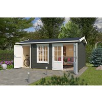 LASITA MAJA Gartenhaus »Wrexham«, BxHxT: 525 x 250,8 x 350,8 cm (Außenmaß inkl. Dachüberstand), grüngrau – gruen LASITA MAJA Gartenhaus »Wrexham«, BxHxT: 525 x 250,8 x 350,8 cm (Außenmaß inkl. Dachüberstand), grüngrau – gruen