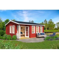 LASITA MAJA Blockbohlenhaus »Sri Lanka«, BxHxT: 600 x 285 x 321,8 cm (Außenmaß inkl. Dachüberstand), rot |  Holz LASITA MAJA Blockbohlenhaus »Sri Lanka«, BxHxT: 600 x 285 x 321,8 cm (Außenmaß inkl. Dachüberstand), rot |  Holz
