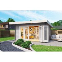 LASITA MAJA Gartenhaus »Sussex«, BxHxT: 450 x 239,4 x 410 cm (Außenmaß inkl. Dachüberstand), lichtgrau LASITA MAJA Gartenhaus »Sussex«, BxHxT: 450 x 239,4 x 410 cm (Außenmaß inkl. Dachüberstand), lichtgrau