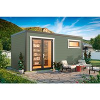 LASITA MAJA Blockbohlenhaus | Gartenhaus aus Holz | Fertighaus »Sardinia«, BxHxT: 500 x 239,4 x 250 cm (Außenmaß inkl. Dachüberstand), grün – gruen LASITA MAJA Blockbohlenhaus | Gartenhaus aus Holz | Fertighaus »Sardinia«, BxHxT: 500 x 239,4 x 250 cm (Außenmaß inkl. Dachüberstand), grün – gruen