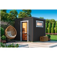 LASITA MAJA Gartenhaus »Sardinia«, BxHxT: 250 x 239,4 x 250 cm (Außenmaß inkl. Dachüberstand), carbongrau | Holz LASITA MAJA Gartenhaus »Sardinia«, BxHxT: 250 x 239,4 x 250 cm (Außenmaß inkl. Dachüberstand), carbongrau | Holz