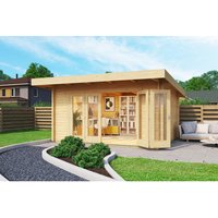 LASITA MAJA Ferienhaus »Sussex«, BxHxT: 450 x 239,4 x 410 cm (Außenmaß inkl. Dachüberstand), naturbelassen – braun | Holz LASITA MAJA Ferienhaus »Sussex«, BxHxT: 450 x 239,4 x 410 cm (Außenmaß inkl. Dachüberstand), naturbelassen – braun | Holz