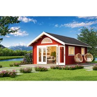 LASITA MAJA Blockbohlenhaus | Gartenhaus aus Holz | Fertighaus »Caroline«, BxHxT: 489,9 x 330,6 x 675 cm (Außenmaß inkl. Dachüberstand), rot LASITA MAJA Blockbohlenhaus | Gartenhaus aus Holz | Fertighaus »Caroline«, BxHxT: 489,9 x 330,6 x 675 cm (Außenmaß inkl. Dachüberstand), rot