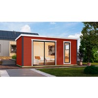 LASITA MAJA Blockbohlenhaus | Gartenhaus aus Holz | Fertighaus »Austin«, BxHxT: 525,2 x 239,4 x 315,2 cm (Außenmaß inkl. Dachüberstand), rot LASITA MAJA Blockbohlenhaus | Gartenhaus aus Holz | Fertighaus »Austin«, BxHxT: 525,2 x 239,4 x 315,2 cm (Außenmaß inkl. Dachüberstand), rot