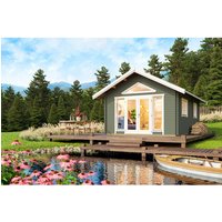 LASITA MAJA Gartenhaus »Caroline«, BxHxT: 489,9 x 330,6 x 675 cm, (Außenmaß inkl. Dachüberstand), grüngrau - gruen | Holz LASITA MAJA Gartenhaus »Caroline«, BxHxT: 489,9 x 330,6 x 675 cm, (Außenmaß inkl. Dachüberstand), grüngrau - gruen | Holz