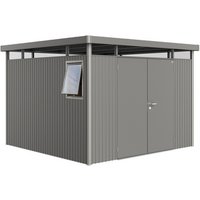 BIOHORT Gerätehaus »Highline Windowedition«, Gr. H6, quarzgrau-metallic, Doppeltür BIOHORT Gerätehaus »Highline Windowedition«, Gr. H6, quarzgrau-metallic, Doppeltür