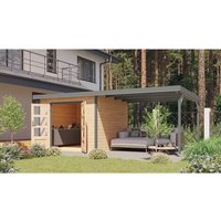 KARIBU Ferienhaus »Haby A 6«, BxHxT: 612 x 218,5 x 270 cm (Außenmaße inkl. Dachüberstand), Wandstärke 28 mm – braun | Fichte | 7 m² KARIBU Ferienhaus »Haby A 6«, BxHxT: 612 x 218,5 x 270 cm (Außenmaße inkl. Dachüberstand), Wandstärke 28 mm – braun | Fichte | 7 m²