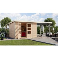 KARIBU Ferienhaus »Osterby 5 A«, BxHxT: 536,5 x 209 x 242 cm (Außenmaße inkl. Dachüberstand), Wandstärke 19 mm – braun | Fichte | 7,21 m² KARIBU Ferienhaus »Osterby 5 A«, BxHxT: 536,5 x 209 x 242 cm (Außenmaße inkl. Dachüberstand), Wandstärke 19 mm – braun | Fichte | 7,21 m²