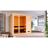KARIBU Sauna »Pedeli«, BxTxH: 196 x 195 x 187 cm, ohne Ofen , für 3 Personen – beige KARIBU Sauna »Pedeli«, BxTxH: 196 x 195 x 187 cm, ohne Ofen , für 3 Personen – beige