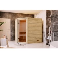 KARIBU Sauna »Soodla«, BxTxH: 196 x 169 x 198 cm, ohne Ofen , für 3 Personen – beige KARIBU Sauna »Soodla«, BxTxH: 196 x 169 x 198 cm, ohne Ofen , für 3 Personen – beige