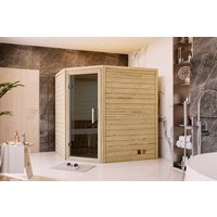 KARIBU Sauna »Soodla«, BxTxH: 196 x 169 x 198 cm, ohne Ofen , für 3 Personen – beige KARIBU Sauna »Soodla«, BxTxH: 196 x 169 x 198 cm, ohne Ofen , für 3 Personen – beige