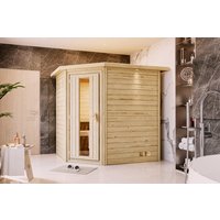 KARIBU Sauna »Soodla«, BxTxH: 224 x 184 x 202 cm, ohne Ofen , für 3 Personen – beige KARIBU Sauna »Soodla«, BxTxH: 224 x 184 x 202 cm, ohne Ofen , für 3 Personen – beige