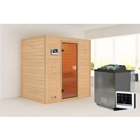 KARIBU Sauna »Kasari«, BxTxH: 196 x 145 x 187 cm, 9 kW Bio-Ofen mit externe Steuerung , für 2 Personen – beige KARIBU Sauna »Kasari«, BxTxH: 196 x 145 x 187 cm, 9 kW Bio-Ofen mit externe Steuerung , für 2 Personen – beige