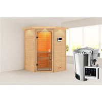 KARIBU Sauna »Reval«, BxTxH: 173 x 159 x 191 cm, 3,6 kW Bio-Ofen mit externe Steuerung , für 2 Personen – beige KARIBU Sauna »Reval«, BxTxH: 173 x 159 x 191 cm, 3,6 kW Bio-Ofen mit externe Steuerung , für 2 Personen – beige