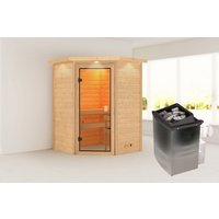 KARIBU Sauna »Reval«, BxTxH: 173 x 159 x 191 cm, 9 kW Ofen mit interne Steuerung , für 2 Personen – beige KARIBU Sauna »Reval«, BxTxH: 173 x 159 x 191 cm, 9 kW Ofen mit interne Steuerung , für 2 Personen – beige