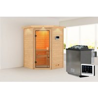 KARIBU Sauna »Reval«, BxTxH: 173 x 159 x 191 cm, 9 kW Bio-Ofen mit externe Steuerung , für 2 Personen – beige KARIBU Sauna »Reval«, BxTxH: 173 x 159 x 191 cm, 9 kW Bio-Ofen mit externe Steuerung , für 2 Personen – beige