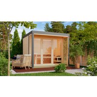 KARIBU Saunahaus »Harju«, BxTxH: x 276 x 276 x 231,5 cm, 9 kW Ofen, für 5 Personen – braun KARIBU Saunahaus »Harju«, BxTxH: x 276 x 276 x 231,5 cm, 9 kW Ofen, für 5 Personen – braun