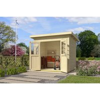 Mr. GARDENER Gartenhaus »Melbourne«, Holz, BxHxT: 293 x 240 x 200 cm (Außenmaße inkl. Dachüberstand) – beige Mr. GARDENER Gartenhaus »Melbourne«, Holz, BxHxT: 293 x 240 x 200 cm (Außenmaße inkl. Dachüberstand) – beige